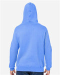 J. America 8824 Men's Premium Hooded Sweatshirt - Carolina Blue - model back
