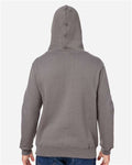 J. America 8824 Men's Premium Hooded Sweatshirt - Fossil - model back