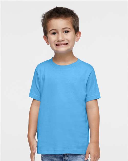 Rabbit Skins 3321 Toddler Fine Jersey Tee - Aqua - model front