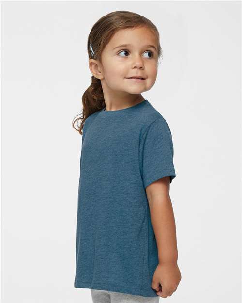 Rabbit Skins 3321 Toddler Fine Jersey Tee - Bermuda Blackout - model side