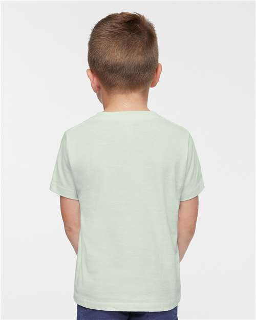 Rabbit Skins 3321 Toddler Fine Jersey Tee - Honeydew - model back