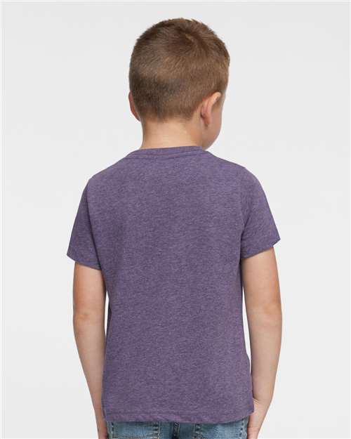 Rabbit Skins 3321 Toddler Fine Jersey Tee - Wisteria Blackout - model back