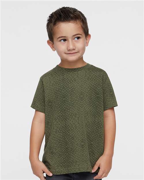 Rabbit Skins 3321 Toddler Fine Jersey Tee - Green Reptile - model front