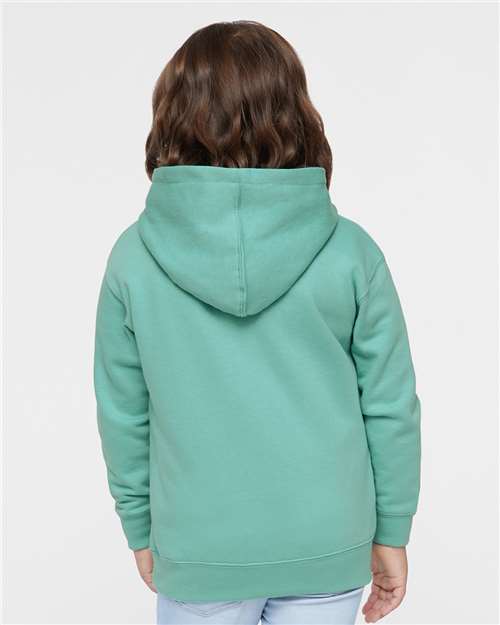 Rabbit Skins 3326 Toddler Pullover Fleece Hoodie - Saltwater - model back