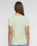 LAT 3516 Women's Fine Jersey Tee - Honeydew - model back