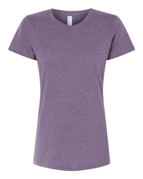 LAT 3516 Women's Fine Jersey Tee - Wisteria Blackout - front