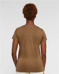 LAT 3516 Women's Fine Jersey Tee - Brown Reptile - model back