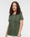 LAT 3516 Women's Fine Jersey Tee - Green Reptile - model front