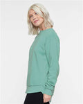 LAT 3525 Women's Weekend Crewneck Sweatshirt - Saltwater - model side