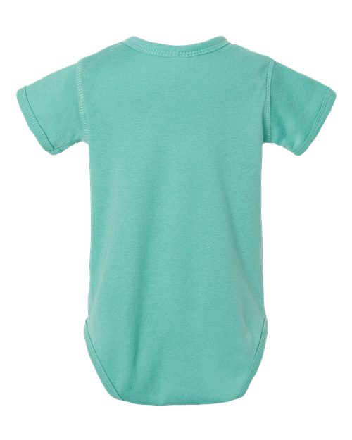 Rabbit Skins 4400 Infant Baby Rib Bodysuit - Saltwater - back