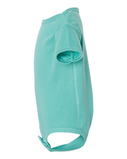 Rabbit Skins 4400 Infant Baby Rib Bodysuit - Saltwater - side
