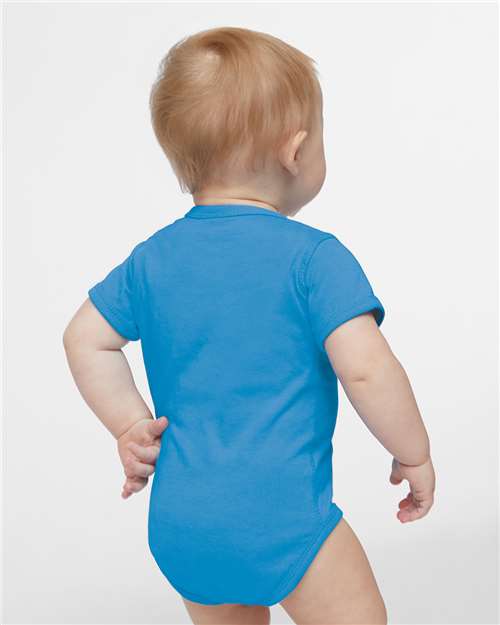 Rabbit Skins 4424 Infant Fine Jersey Bodysuit - Tradewind - model back
