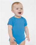 Rabbit Skins 4424 Infant Fine Jersey Bodysuit - Tradewind - model front