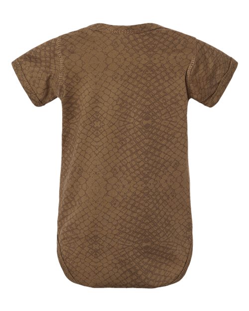 Rabbit Skins 4424 Infant Fine Jersey Bodysuit - Brown Reptile - back