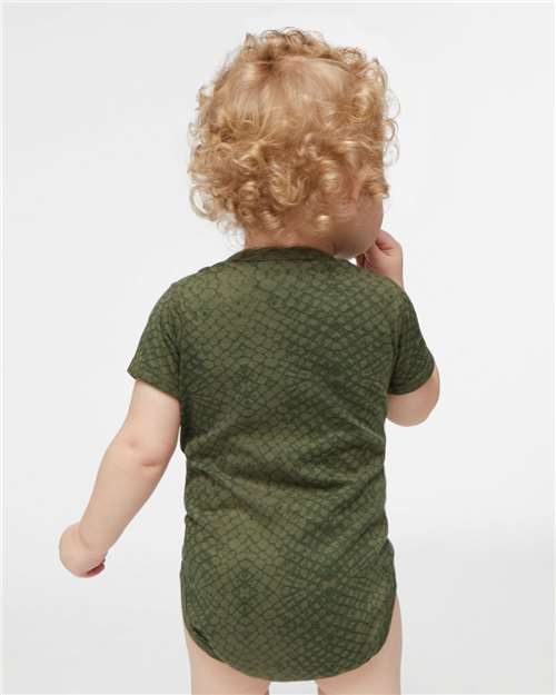 Rabbit Skins 4424 Infant Fine Jersey Bodysuit - Green Reptile - model back