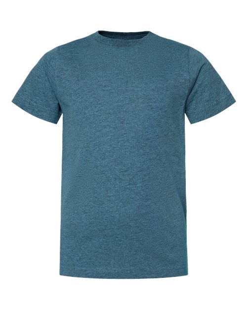 LAT 6101 Youth Fine Jersey Tee - Bermuda Blackout - front