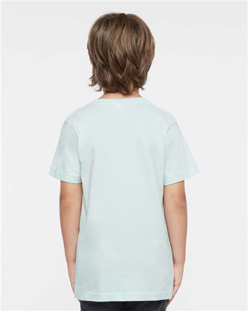 LAT 6101 Youth Fine Jersey Tee - Honeydew - model back