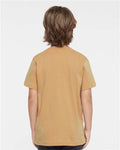 LAT 6101 Youth Fine Jersey Tee - Latte - model back
