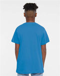 LAT 6101 Youth Fine Jersey Tee - Tradewind - model back