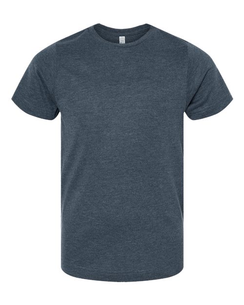 LAT 6101 Youth Fine Jersey Tee - Vintage Denim - front