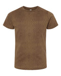 LAT 6101 Youth Fine Jersey Tee - Brown Reptile - front