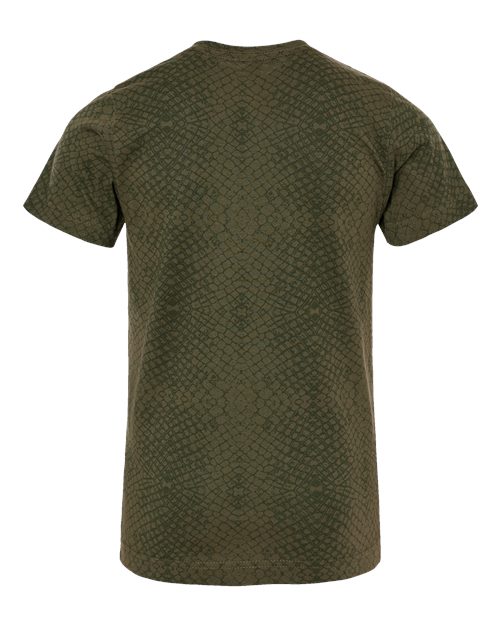 LAT 6101 Youth Fine Jersey Tee - Green Reptile - back