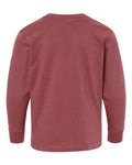 LAT 6201 Youth Fine Jersey Long Sleeve Tee - Rouge - back