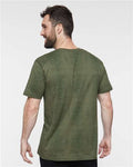 LAT 6901 Unisex Fine Jersey Tee - Green Reptile - model back