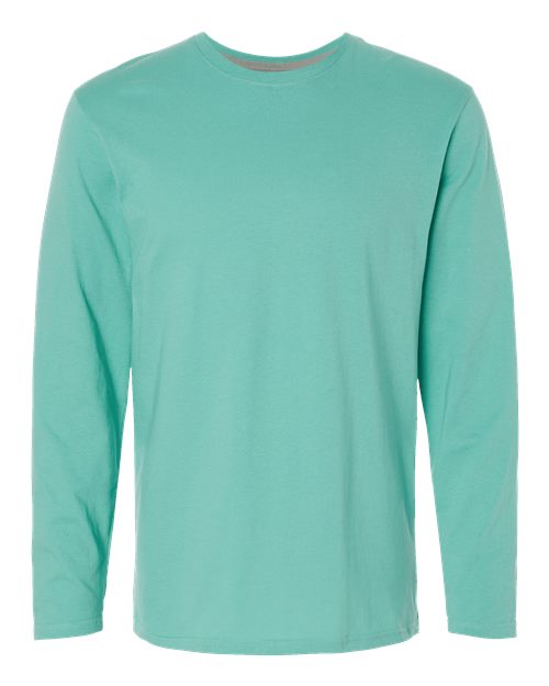 LAT 6918 Unisex Fine Jersey Long Sleeve Tee - Saltwater - front
