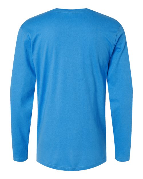 LAT 6918 Unisex Fine Jersey Long Sleeve Tee - Tradewind - back