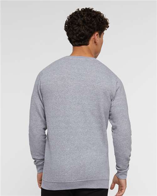 LAT 6925 Unisex Elevated Fleece Crewneck Sweatshirt - Heather - model back