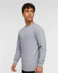LAT 6925 Unisex Elevated Fleece Crewneck Sweatshirt - Heather - model side