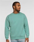 LAT 6925 Unisex Elevated Fleece Crewneck Sweatshirt - Saltwater - model front