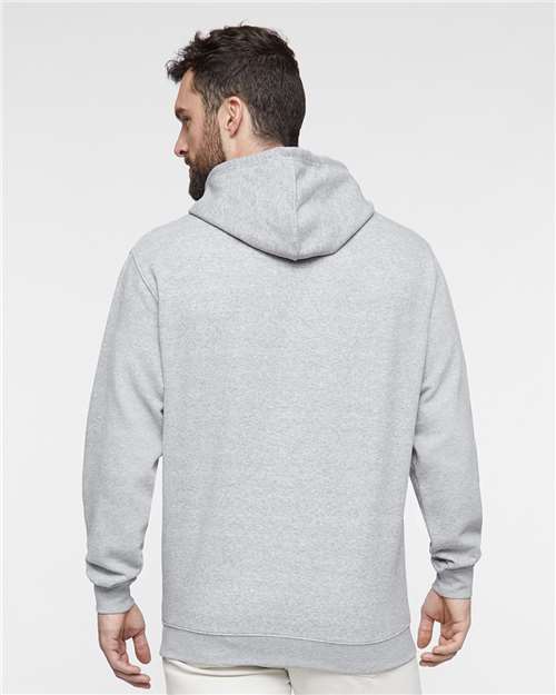 LAT 6926 Unisex Elevated Fleece Hoodie Sweatshirt - Heather - model back