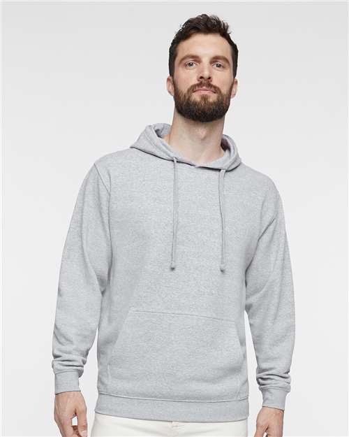 LAT 6926 Unisex Elevated Fleece Hoodie Sweatshirt - Heather - model front