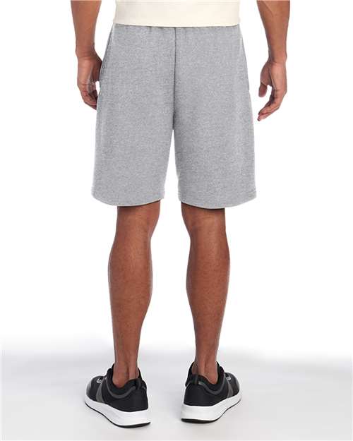 Jerzees 978MPR Unisex Nublend Fleece Shorts - Athletic Heather - model back