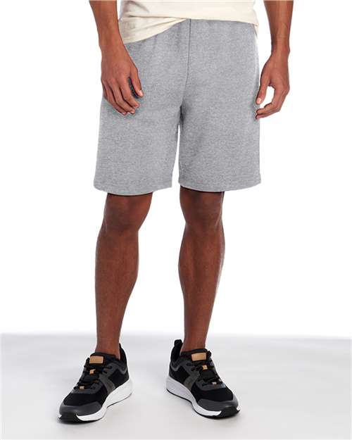 Jerzees 978MPR Unisex Nublend Fleece Shorts - Athletic Heather - model front