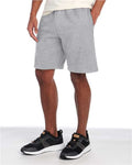 Jerzees 978MPR Unisex Nublend Fleece Shorts - Athletic Heather - model side