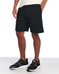 Jerzees 978MPR Unisex Nublend Fleece Shorts - Black - model side
