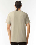 American Apparel 2006CVC Unisex CVC V-Neck Tee - Heather Khaki - model back