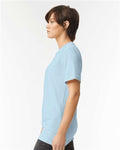 American Apparel 2001 Unisex Fine Jersey Tee - Powder Blue - model side