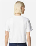 American Apparel 102 Women's Fine Jersey Boxy Tee - White - model back