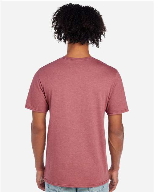 Jerzees 560MR Premium Blend Ring-Spun T-Shirt - Heather Mauve - model back