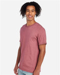Jerzees 560MR Premium Blend Ring-Spun T-Shirt - Heather Mauve - model side
