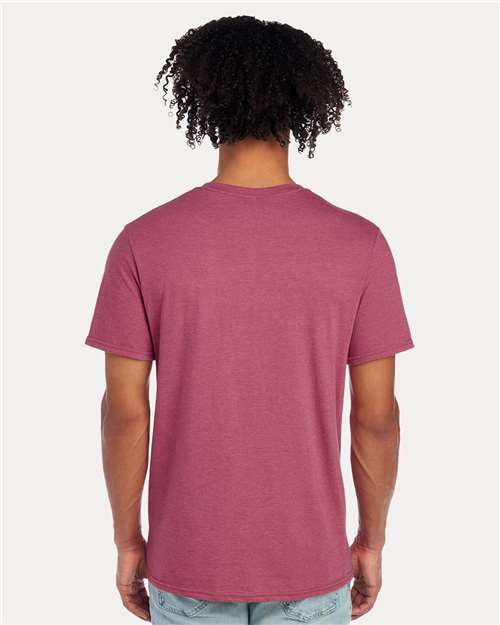 Jerzees 560MR Premium Blend Ring-Spun T-Shirt - Raspberry Heather - model back
