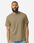 Gildan 64000CVC Unisex Softstyle CVC T-Shirt - Dune Mist - model front