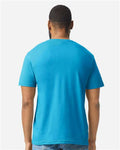 Gildan 64000CVC Unisex Softstyle CVC T-Shirt - Caribbean Mist - model back