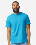 Gildan 64000CVC Unisex Softstyle CVC T-Shirt - Caribbean Mist - model front