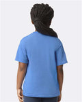 Gildan 64000B Youth Softstyle T-Shirt - Heather Royal - model back