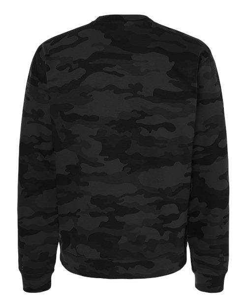 Independent Trading Co. SS3000 Midweight Crewneck Sweatshirt - Black Camo - back
